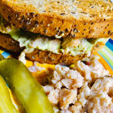 This is a sandwhich with our Bangus in Brine mixed in with our Malunggay Mayo and slices of our Dill Pickles.