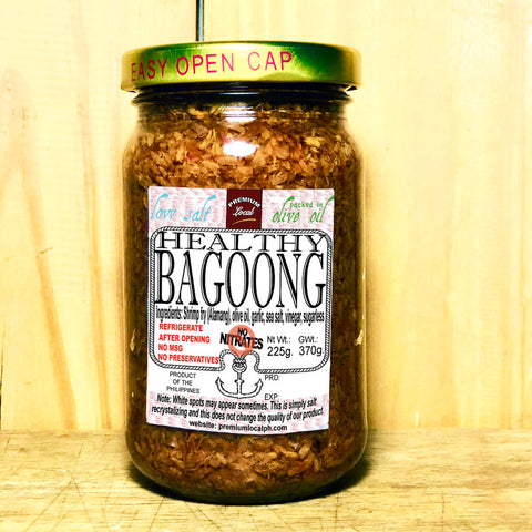 Healthy Bagoong in Olive Oil, 8 oz (round jar)