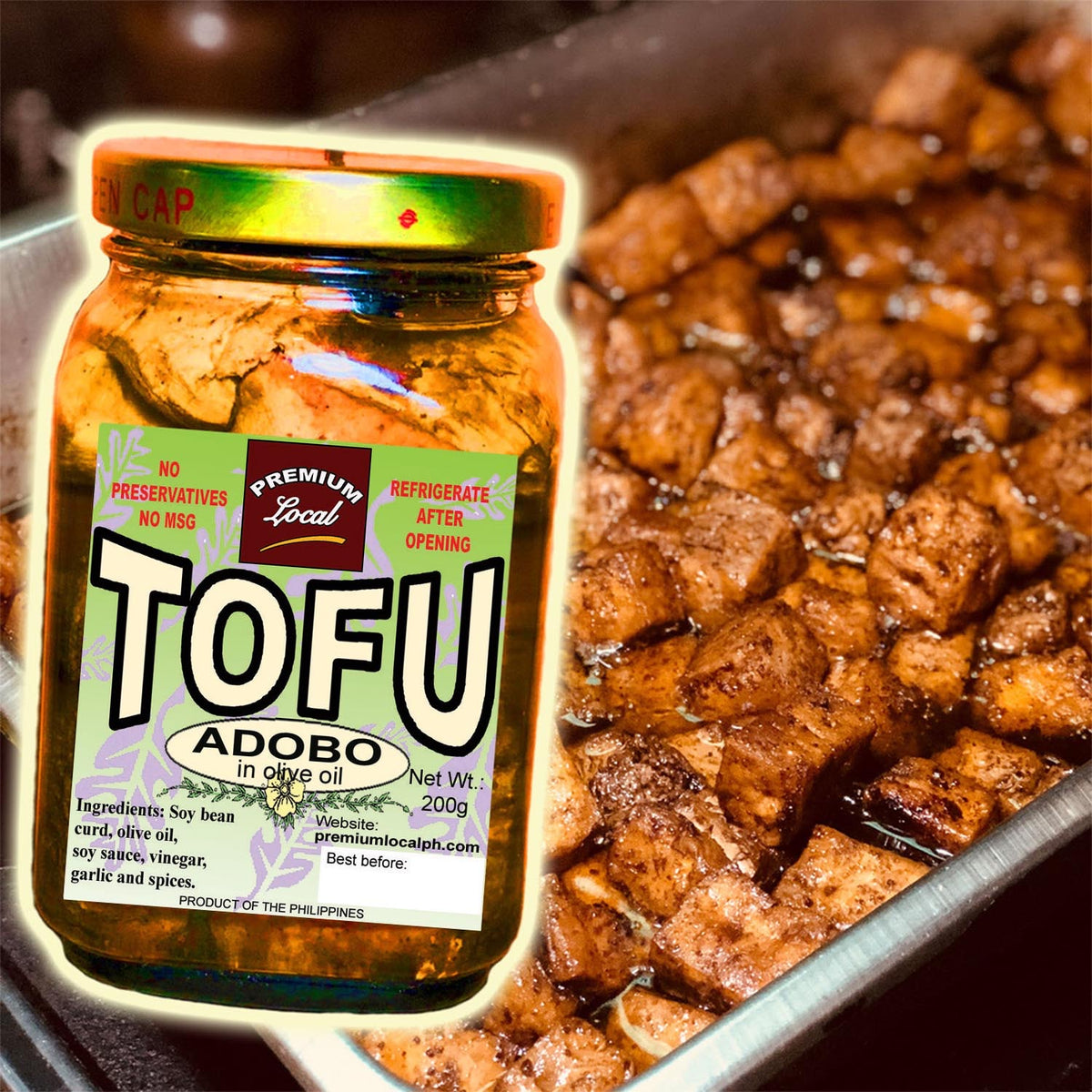 Tofu Adobo, 8 oz. Premium Local Philippines